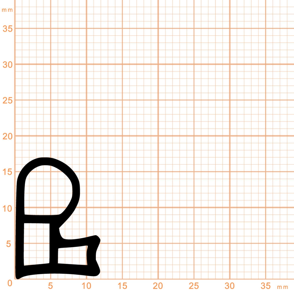 Türrahmen Dichtung - Stahlzargendichtung für Stahlrahmen | 17 mm Höhe | Farbe: beige