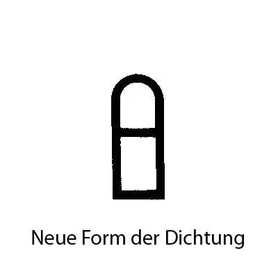 Türrahmen Dichtung - Stahlzargendichtung für Stahltüren | 15,5 mm Höhe | Farbe: grau