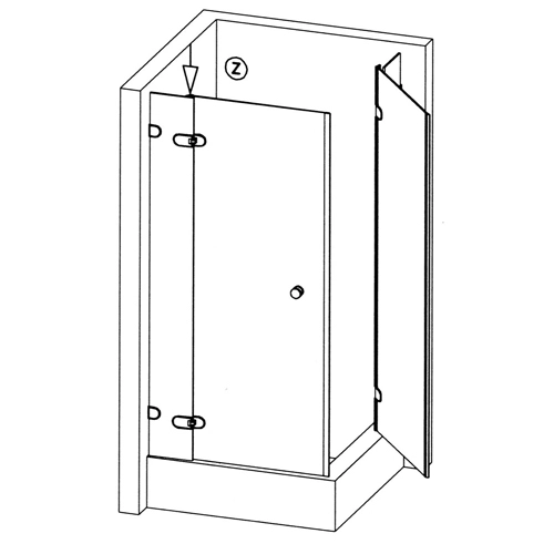 Senkrecht - Duschdichtung für Faltflügeltüren | Glasstärke: 6 – 8 mm | Farbe: transparent