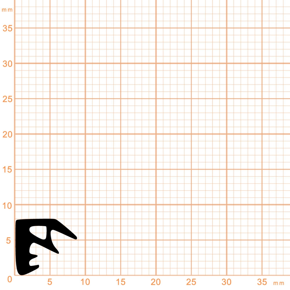Überschlagdichtungen - Überschlagdichtung für Holzfenster | Höhe: 8 mm | Farbe: braun