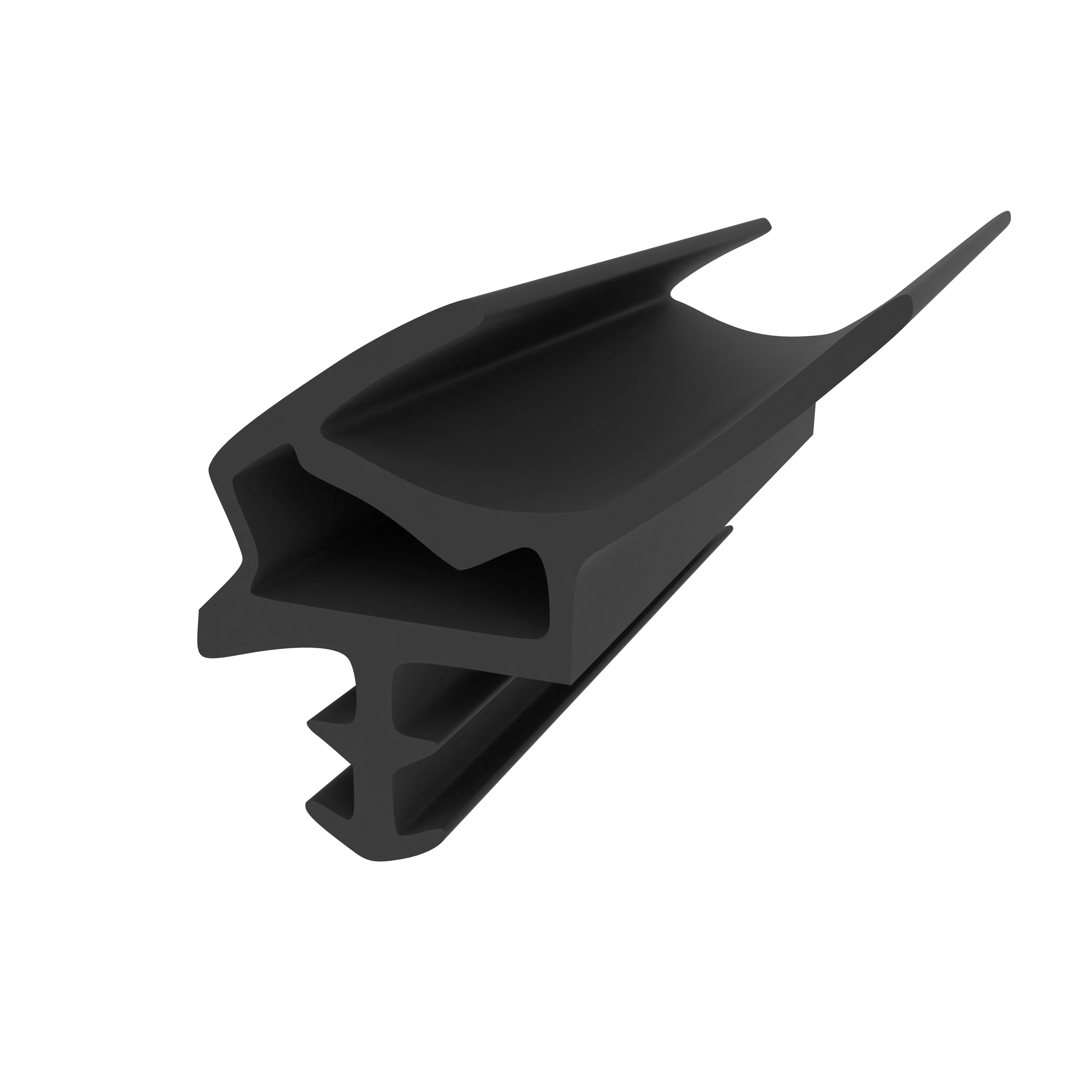 Zimmertürdichtung für Haustüren | 15,5 mm Höhe | Farbe: schwarz Zimmertürdichtung für Haustüren | 15,5 mm Höhe | Farbe: schwarz