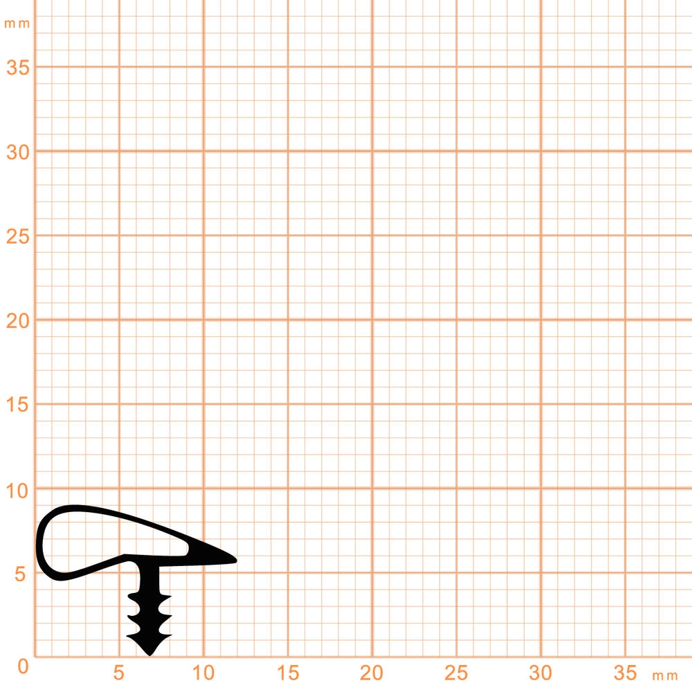 Türrahmen Dichtung - Holzzargendichtung für Holztüren | 12 mm Falzbreite | Farbe: braun