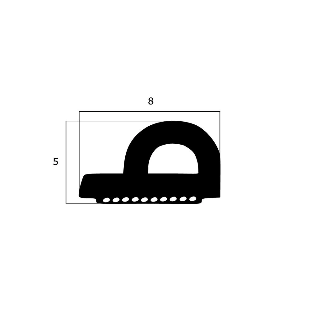 Türdichtung selbstklebend - Klebedichtung mit P-Profil | Spaltbreite: 3 – 5 mm | Farbe: weiß