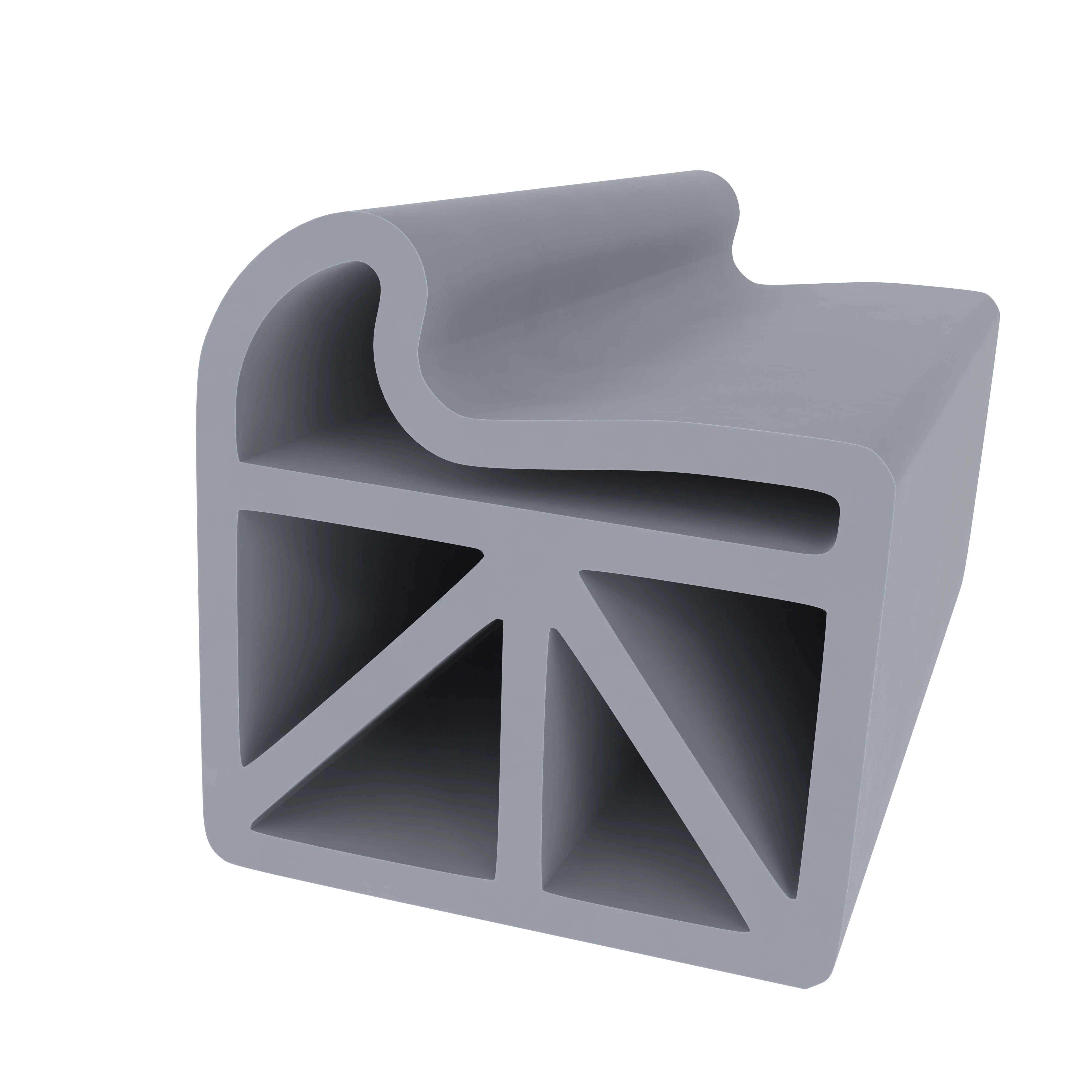 Türrahmen Dichtung - Stahlzargendichtung für senkrechte Nut | 20 mm Breite | Farbe: grau