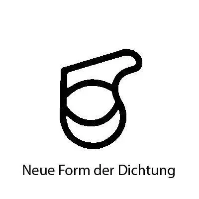 Türrahmen Dichtung - Stahlzargendichtung für Stahlrahmen | 19 mm Höhe | Farbe: weiß