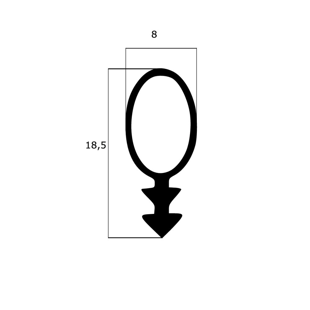 Türrahmen Dichtung - Schlauchdichtung für Holzfenster und -türen | 12 mm Durchmesser | Farbe: weiß
