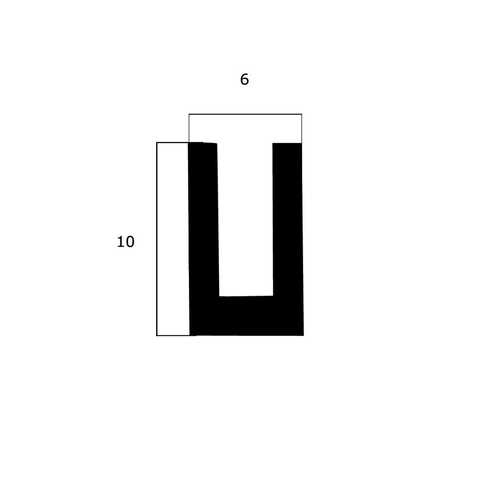 Kantenschutz - Kantenschutzprofil | Höhe: 10 mm | Farbe: schwarz