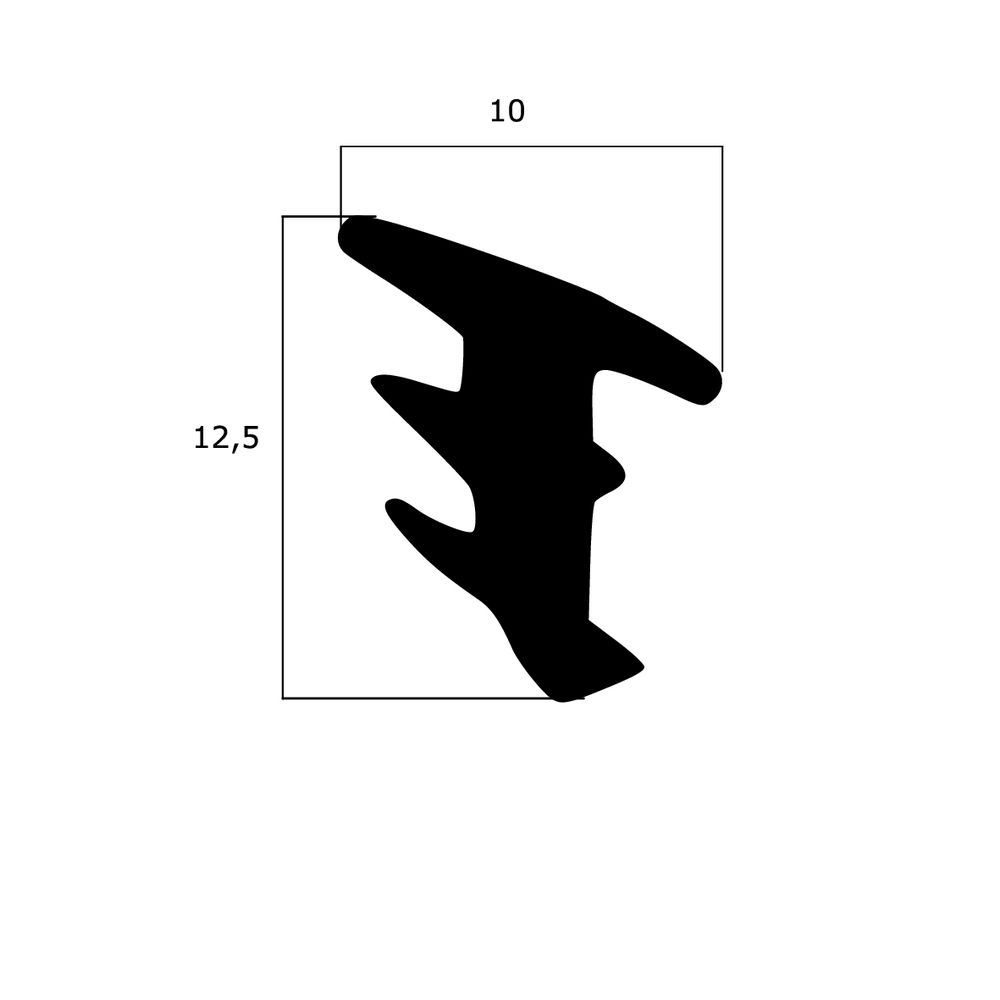 Verglasungsdichtungen - Verglasungsdichtung für Fenster | 10 mm Breite | Farbe: schwarz