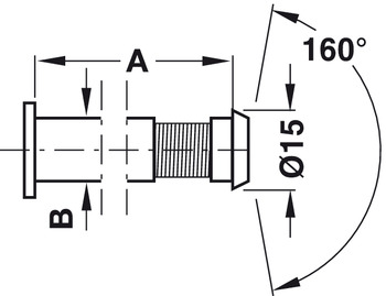 Zubehör rund um die Tür - Türspion von Startec | für Türdicke: 34 – 52 mm | Sichtwinkel: 160°