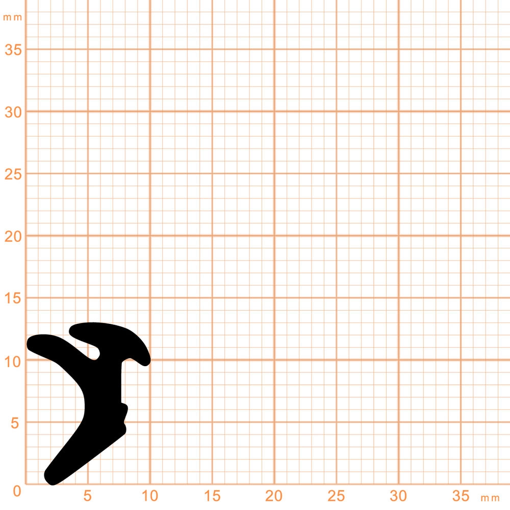 Verglasungsdichtung für Fenster | 10 mm Breite | Farbe: schwarz