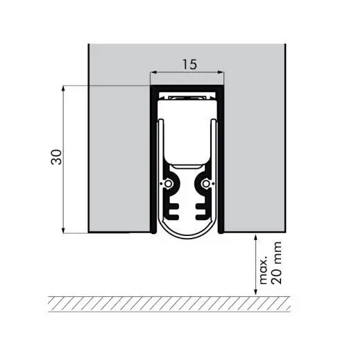 EllenMatic Soundproof Absenkdichtung von Elton | Länge: 1083 mm