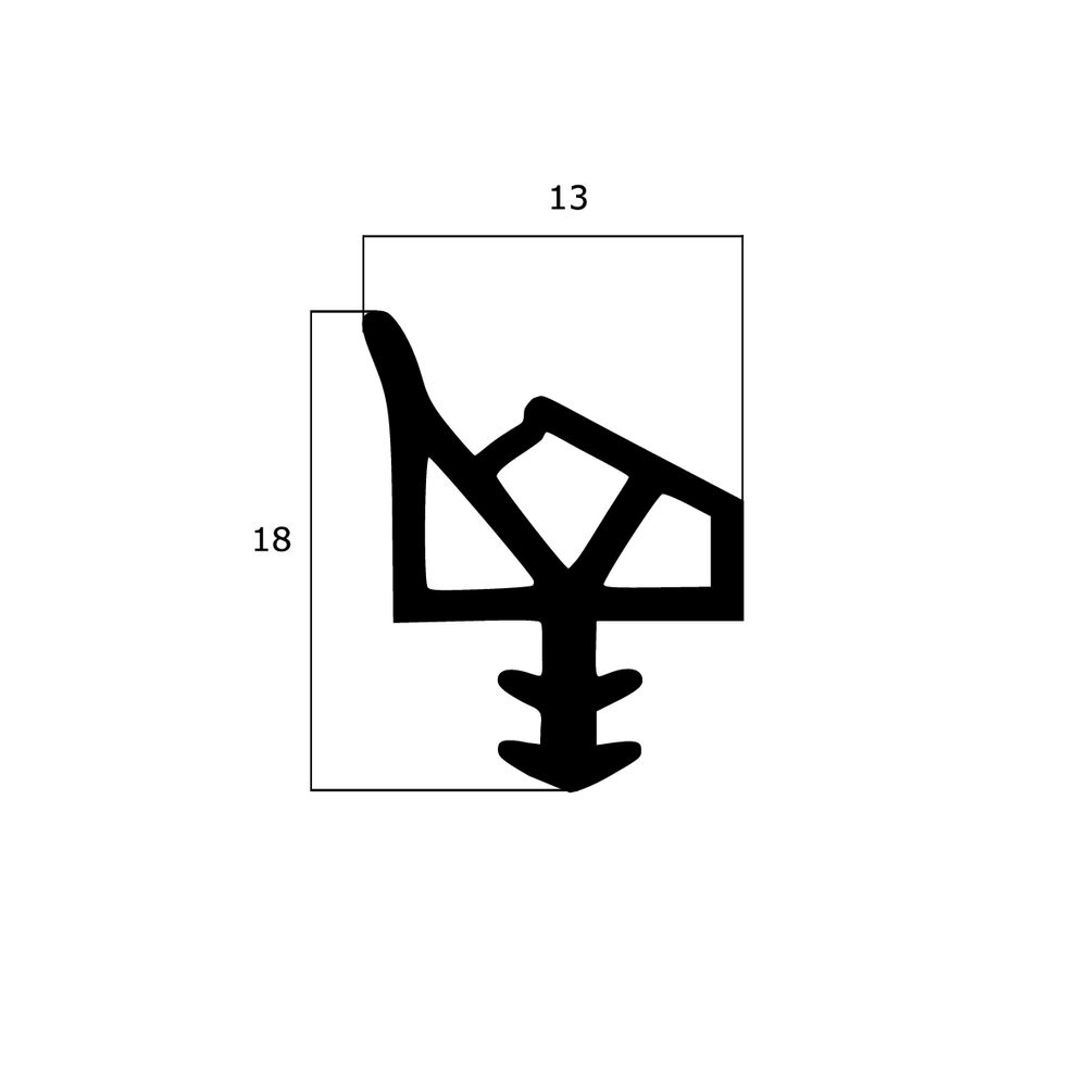 Türrahmen Dichtung - Holzzargendichtung für Haustüren | 12 mm Falzbreite | Farbe: braun