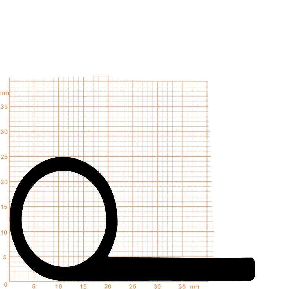 Fahnenprofile - Fahnenprofil | Außen: Ø 25mm | Länge: 50mm