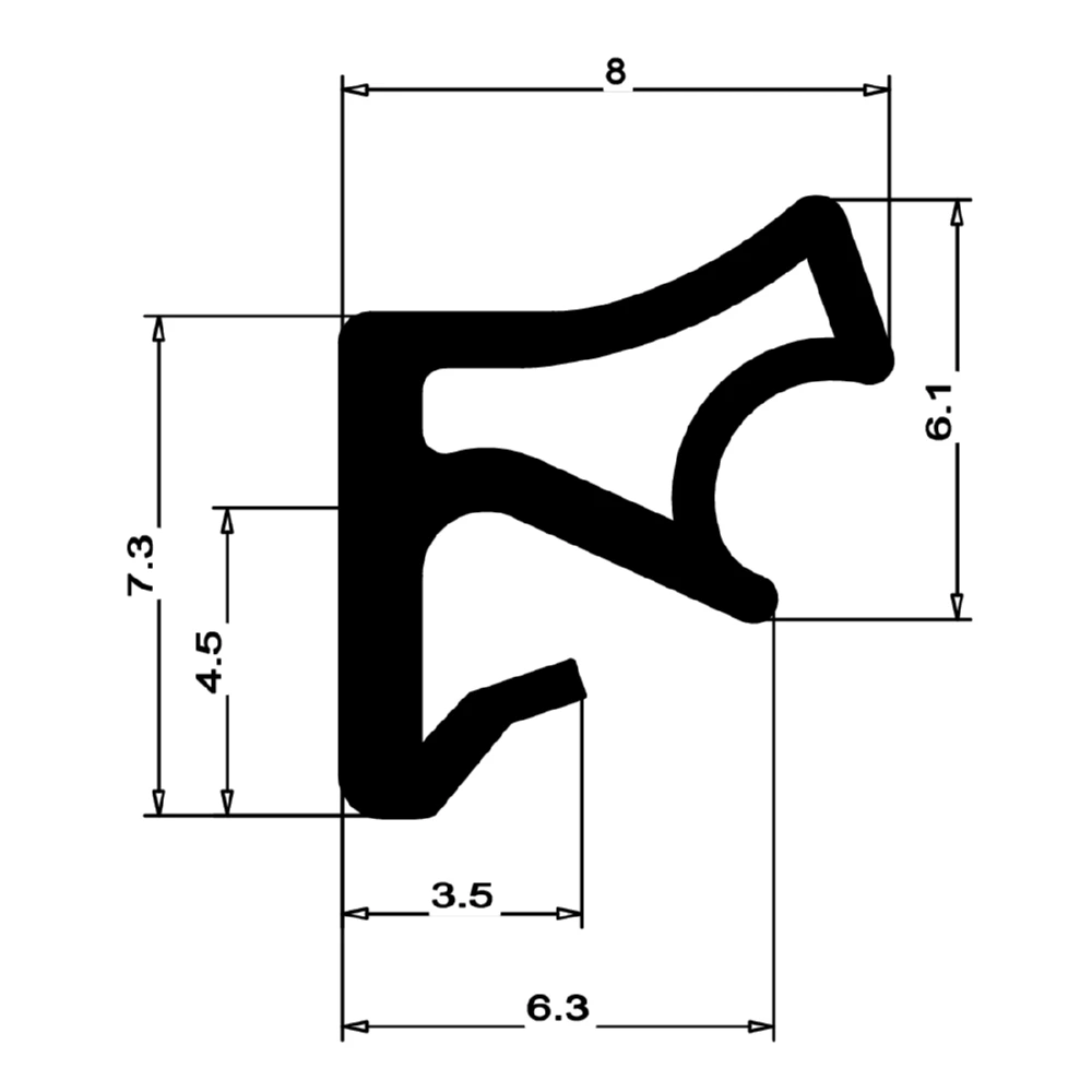 Überschlagdichtung für Holzfenster | Höhe: 9 mm | Farbe: braun