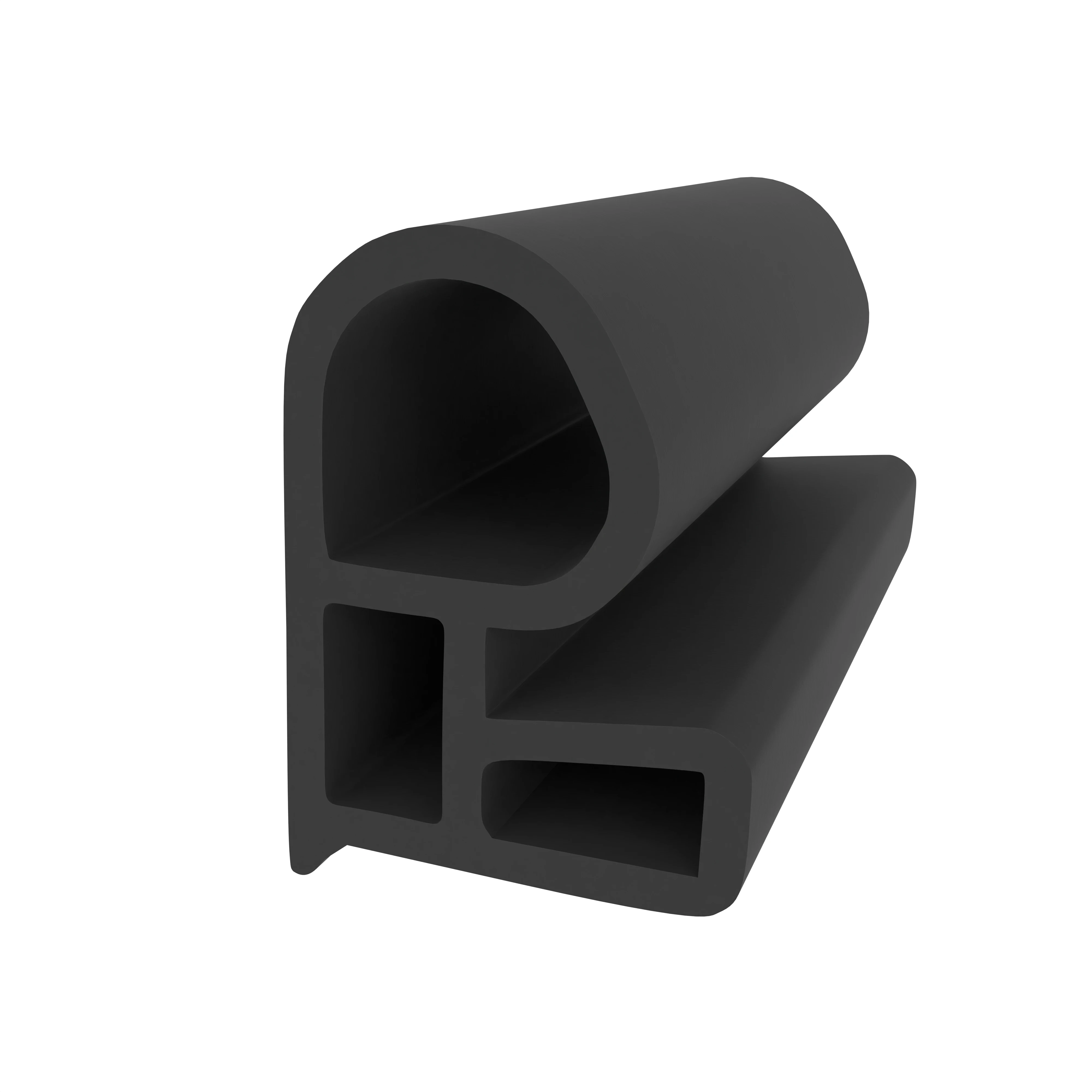 Türrahmen Dichtung - Stahlzargendichtung für Stahltüren | 17,8 mm Höhe | Farbe: schwarz