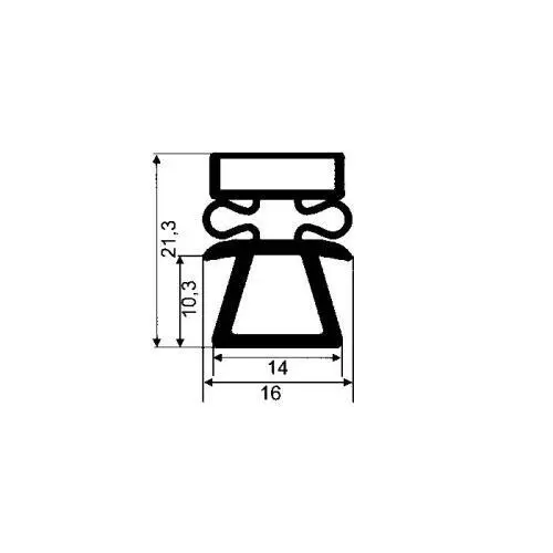 Kühlschrankdichtungen - Kühlschrankdichtungsrahmen | Höhe: 21,3 mm | Farbe: grau