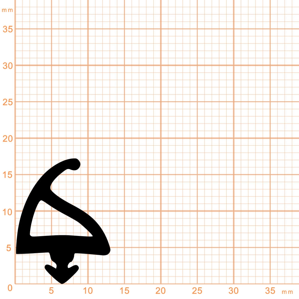 Lippendichtungen - Lippendichtung für Tore und Systemtüren | Höhe: 17 mm | Farbe: schwarz