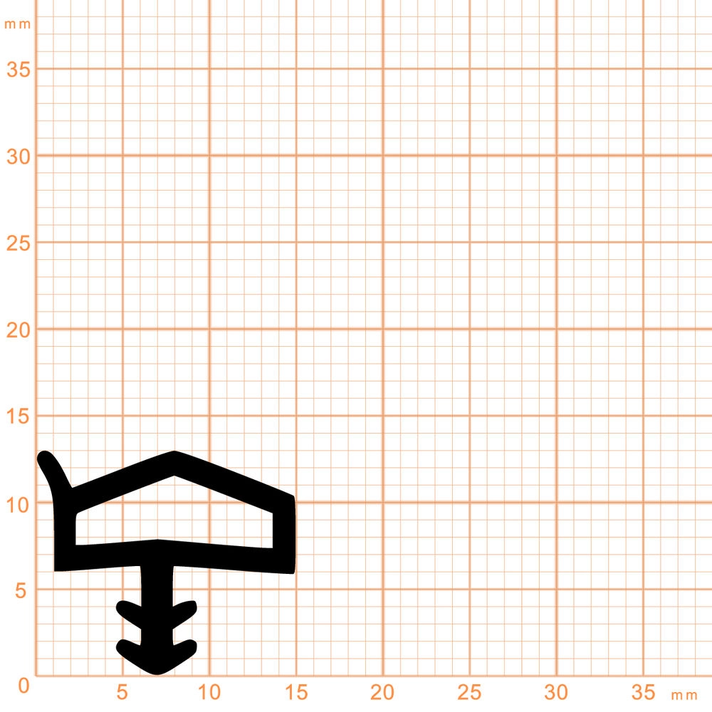 Türrahmen Dichtung - Holzzargendichtung für Holztüren | 14 mm Falzbreite | Farbe: weiß