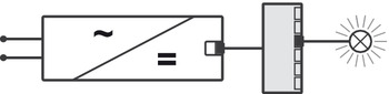 6-fach-Verteiler Häfele Loox5 | Spannung: 24 V | Leistungsbelastbarkeit: 120 W
