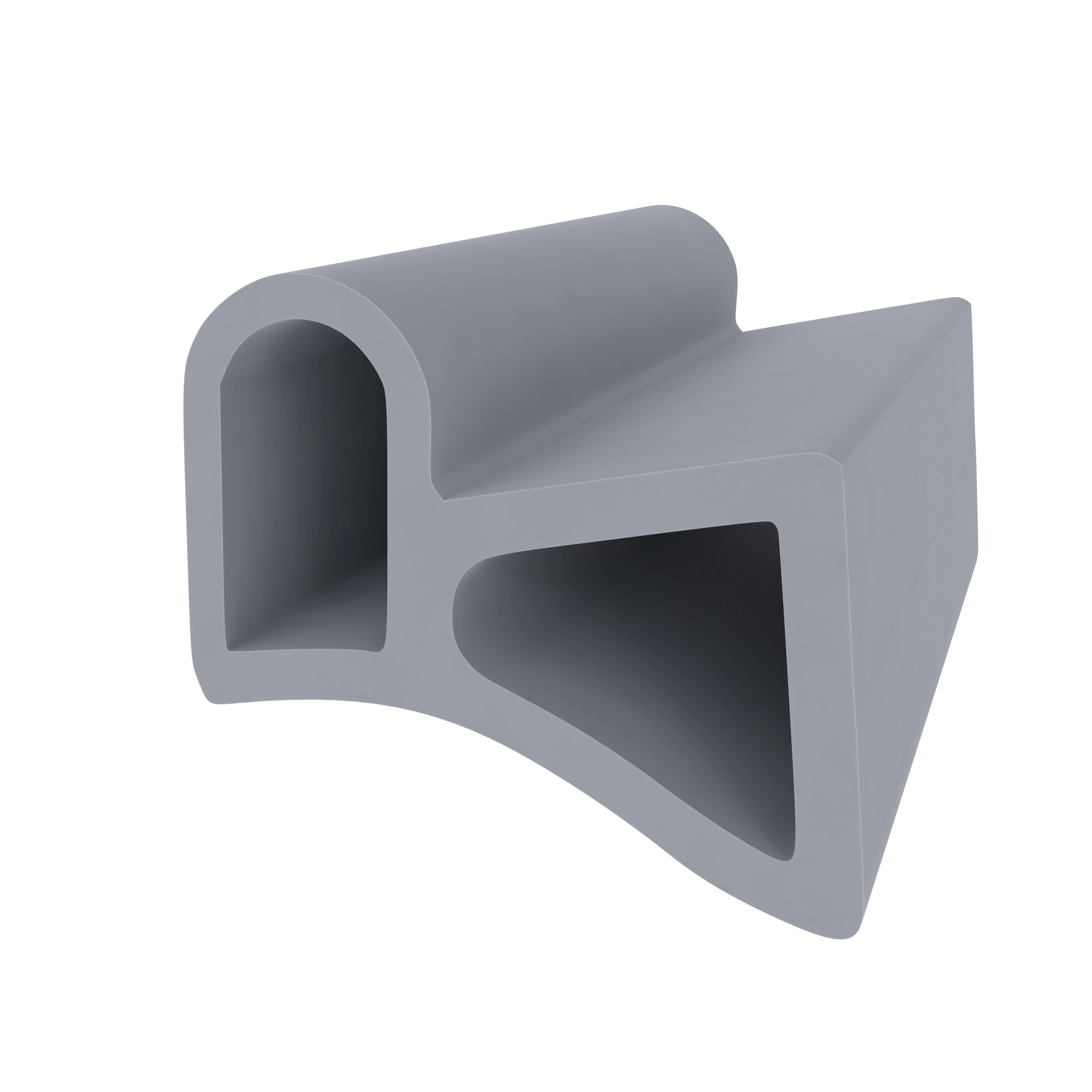 Türrahmen Dichtung - Stahlzargendichtung für Stahlzargen | 17 mm Höhe | Farbe: grau