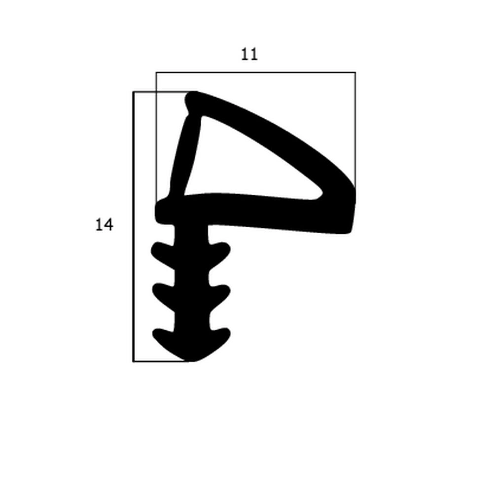 Türrahmen Dichtung - Holzzargendichtung für Holztüren | 9 mm Falzhöhe | Farbe: weiß