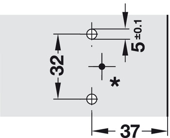 Scharniere - Kreuzmontageplatte von Blum | Modell Serie: Clip Top/Clip | Modell: 174H7100I