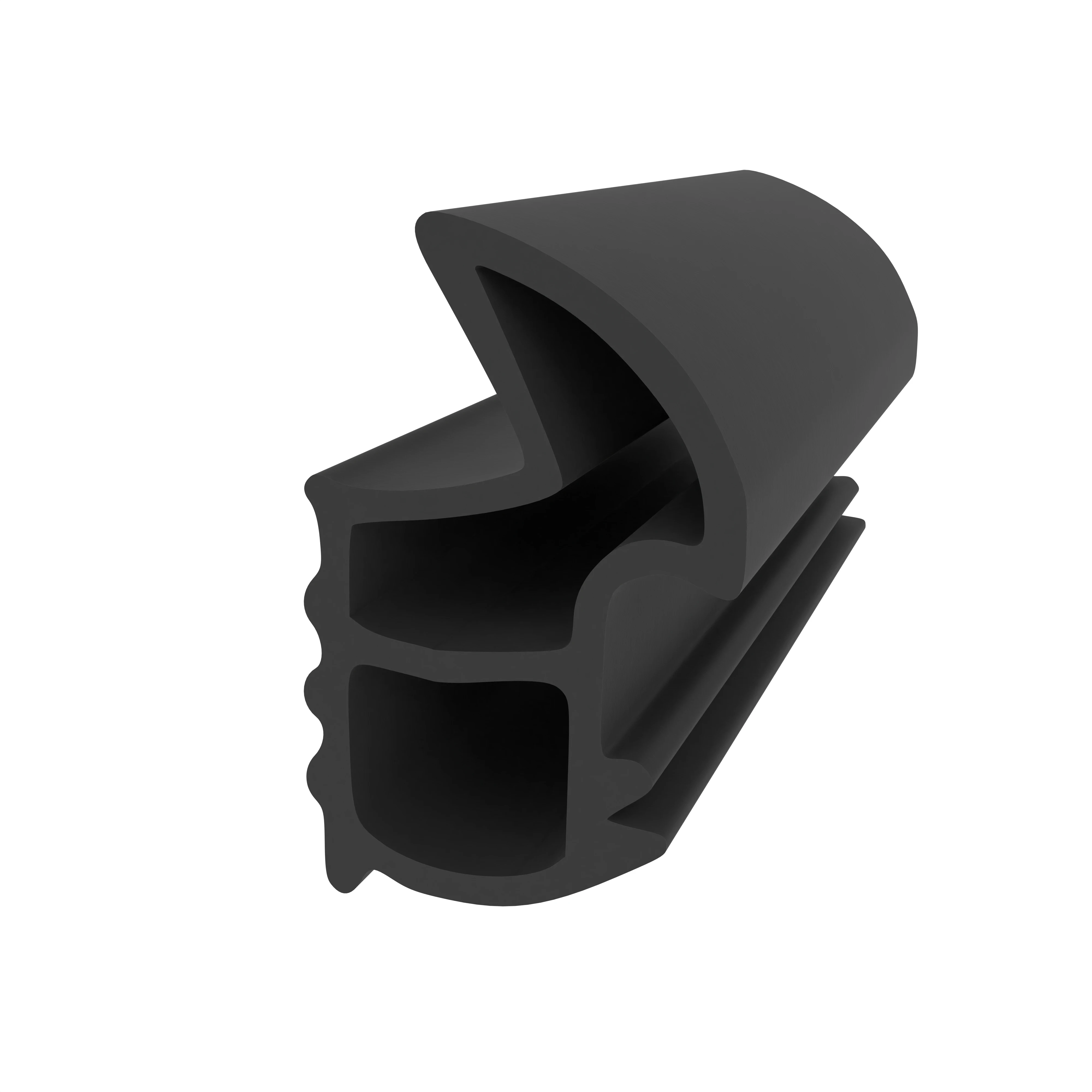 Türrahmen Dichtung - Stahlzargendichtung für Stahlzargen | 15 mm Breite | Farbe: schwarz