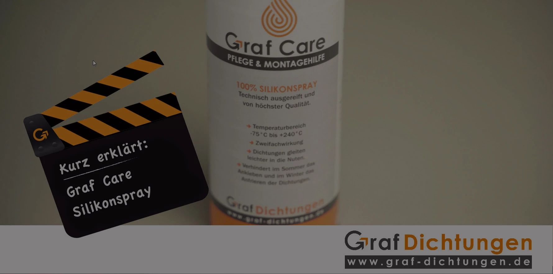 Overlay für Video Graf-Care Silikonspray Overlay für Video Graf-Care Silikonspray