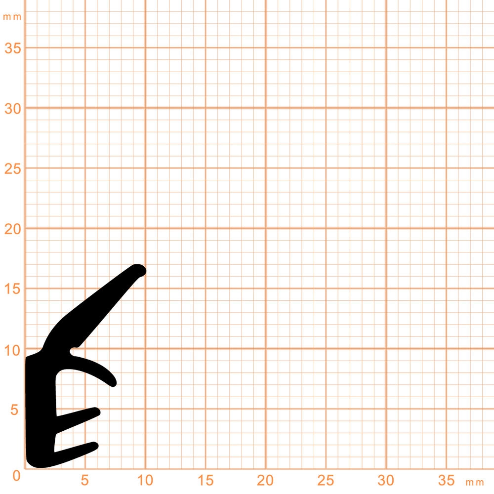 Türrahmen Dichtung - Holzzargendichtung für Hausfenster | 4 - 5 mm Nutbreite | Farbe: schwarz