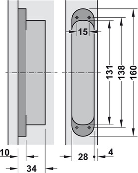 Türbänder - Türband von Simonswerk | Modell: TECTUS TE 340 3D | Größe: 160 mm