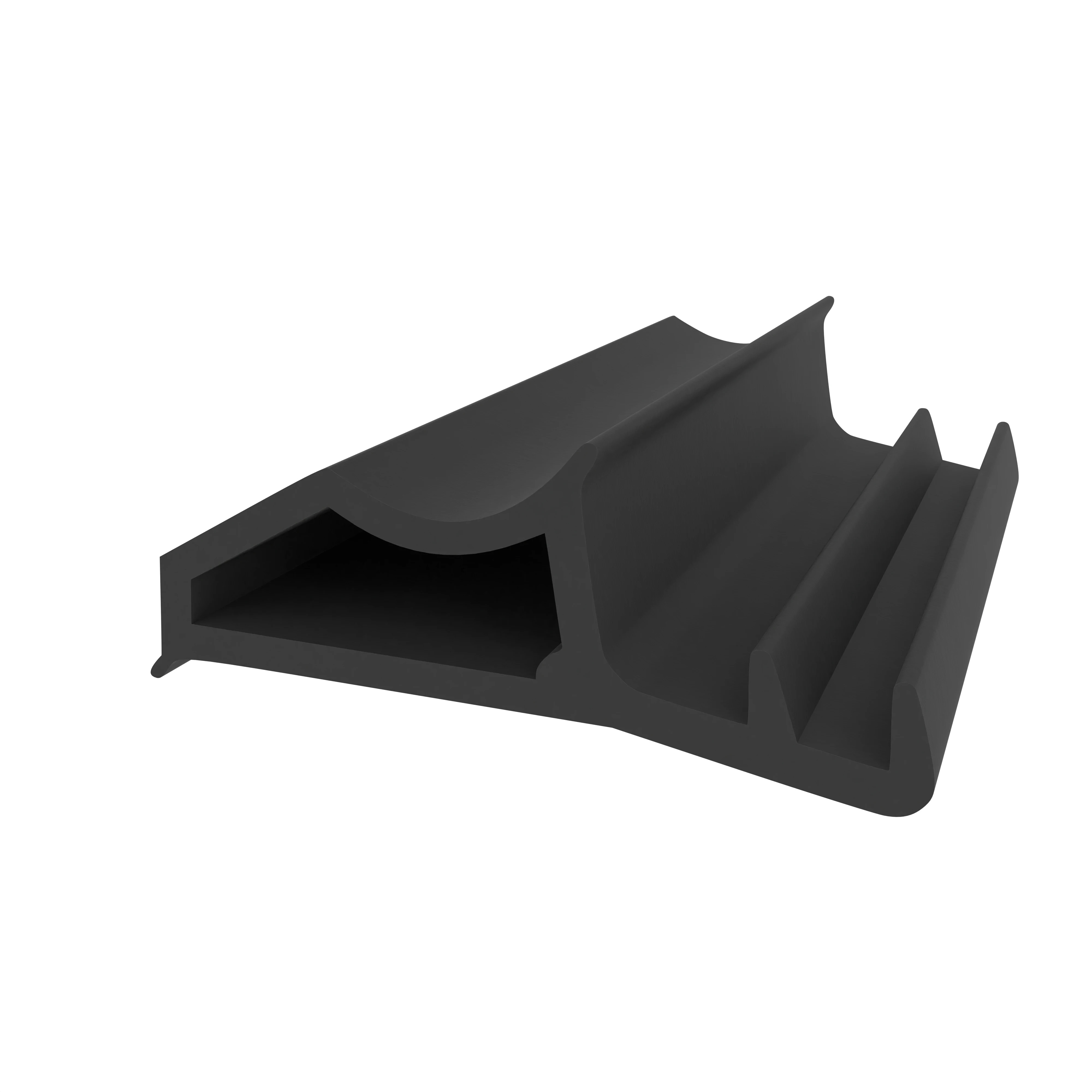 Stahlzargendichtung für seitliche Nut | 10 mm Höhe | Farbe: schwarz