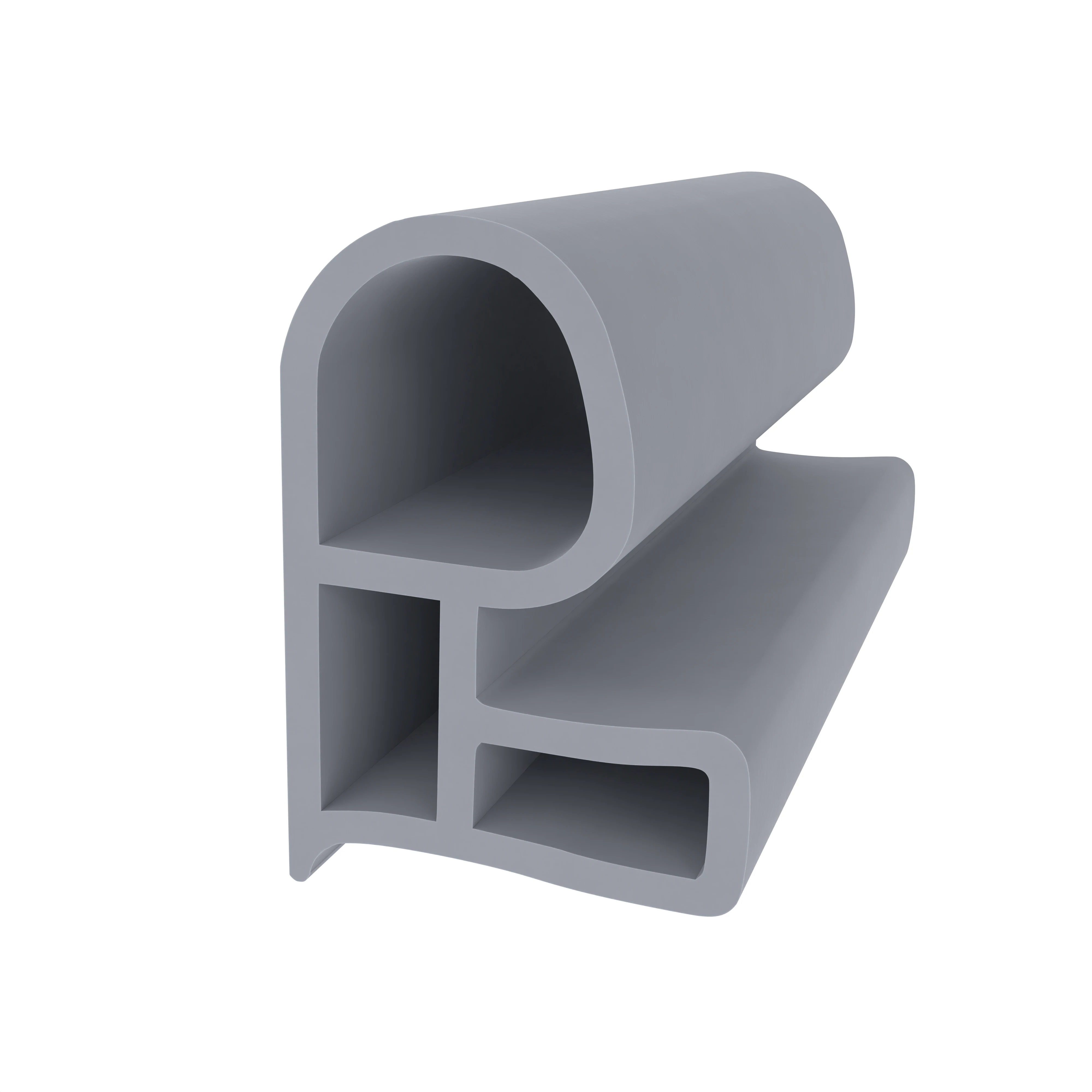 Türrahmen Dichtung - Stahlzargendichtung für Stahlrahmen | 14 mm Breite | Farbe: grau