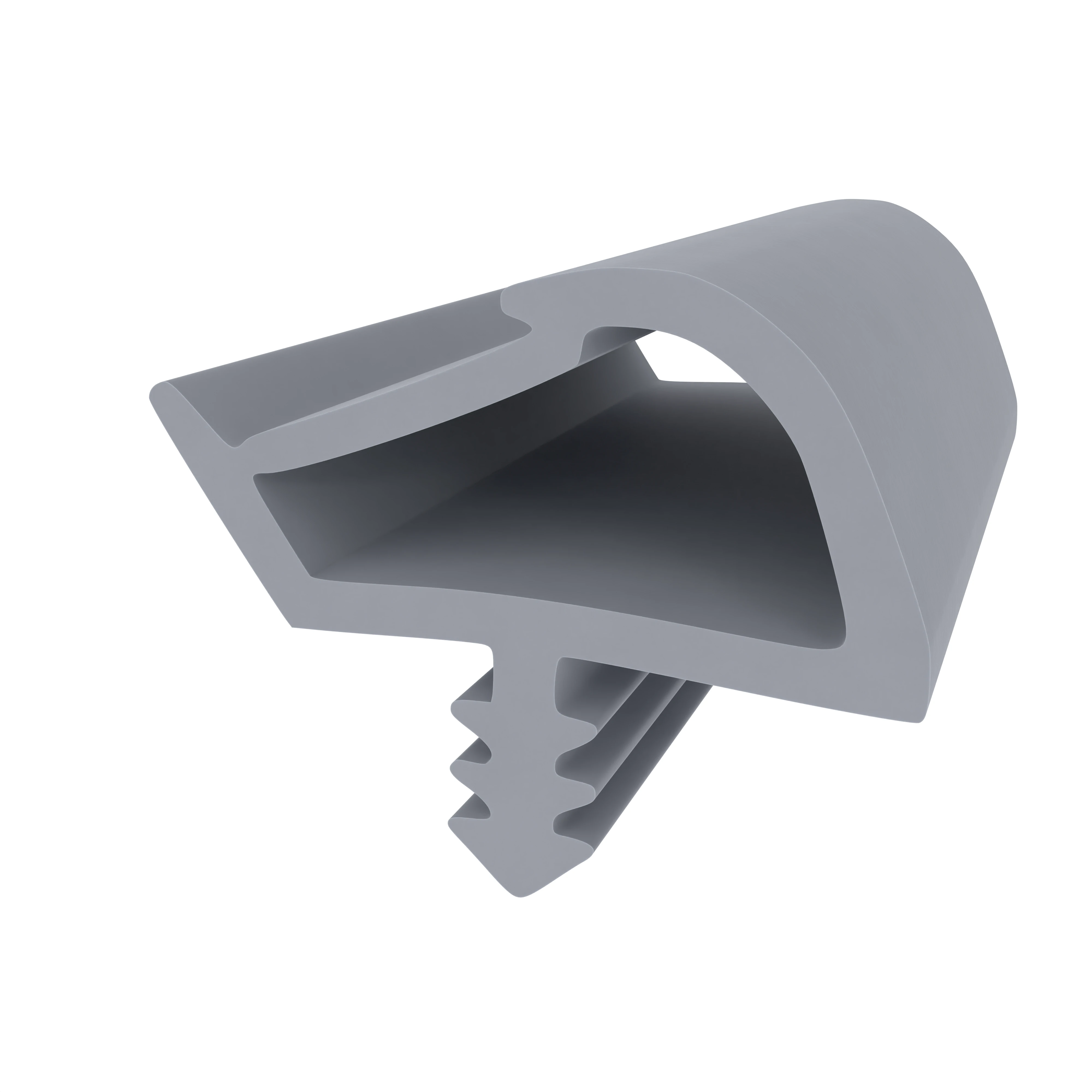 Türrahmen Dichtung - Holzzargendichtung für Zimmertüren | 14 mm Falzbreite | Farbe: grau