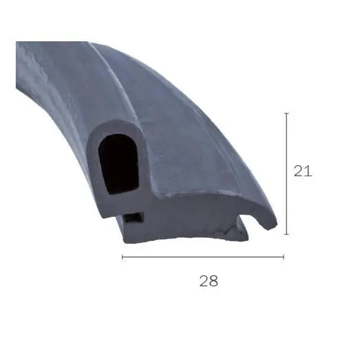 Verdeckdichtung für Fahrzeuge | Höhe: 21 mm | Farbe: schwarz