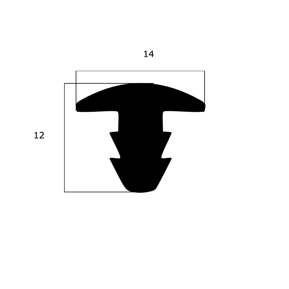 Treppenstufenprofile - Treppenstufendichtung | Höhe: 12 mm | Farbe: weiß