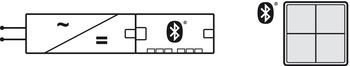 Beleuchtung - Wandtaster für Häfele Loox | mit Bluetooth® | Farbe: schwarz