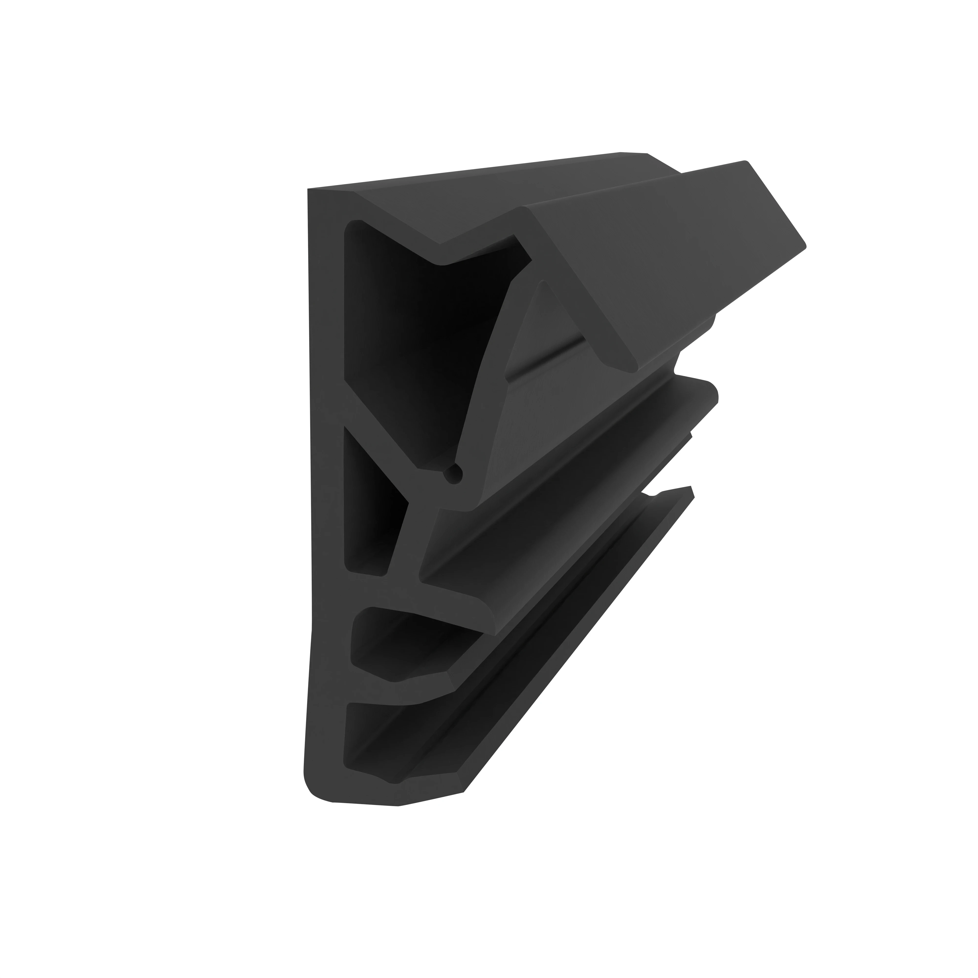 Flügelfalzdichtung für Holzelemente | 12 mm Falzhöhe | Farbe: schwarz