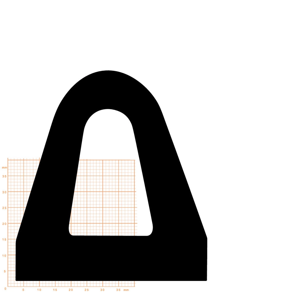 Gummi-Scheuerleisten - D-Fender Rammschutz für Boote | Höhe: 70 mm | Farbe: schwarz
