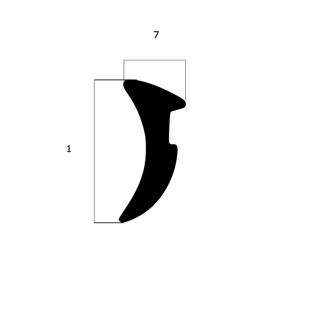 Verglasungsdichtungen - Verglasungsdichtung für Fenster | 7 mm Breite | Farbe: schwarz