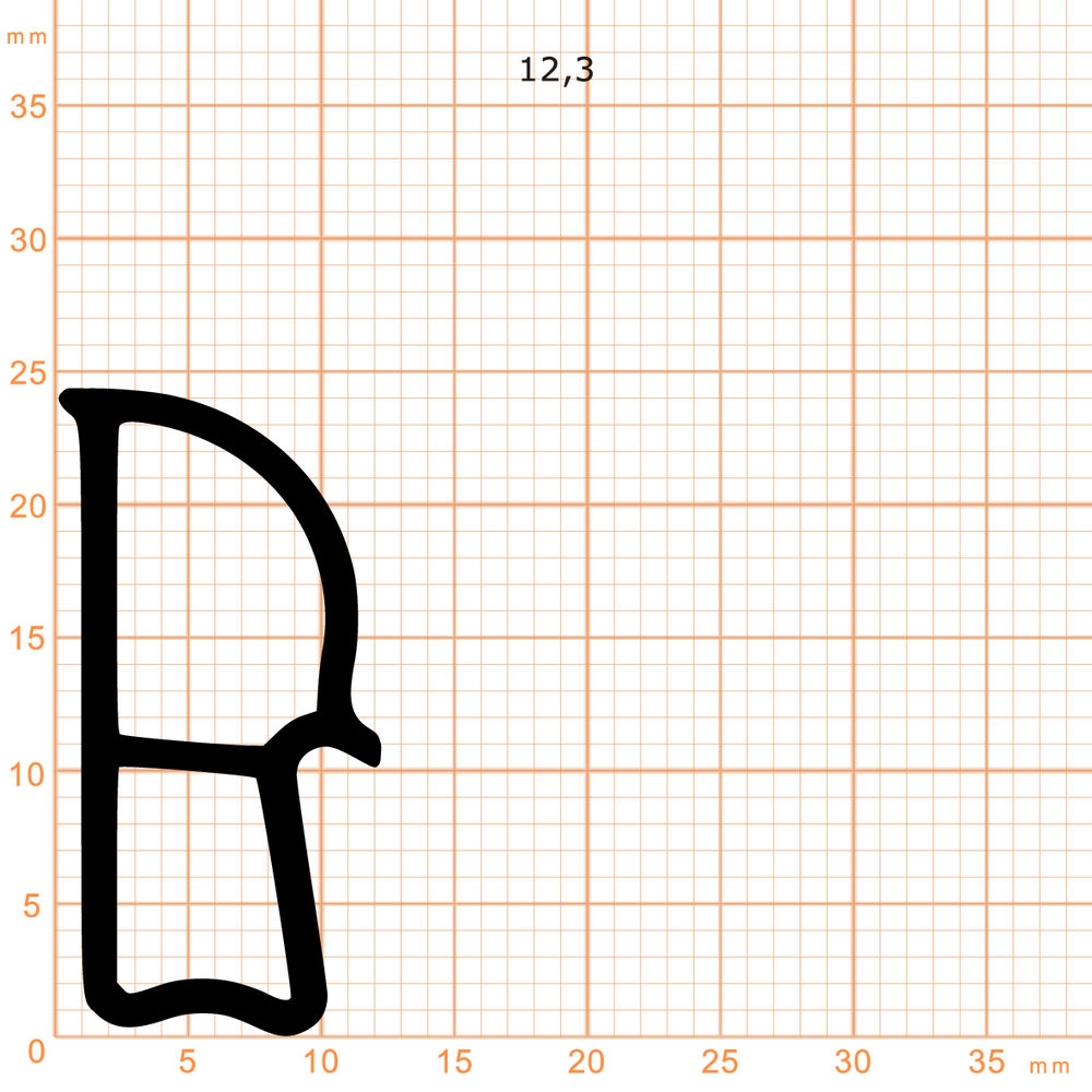 Türrahmen Dichtung - Stahlzargendichtung mit seitlicher Nut | 9,9 mm Nuthöhe | Farbe: weiß