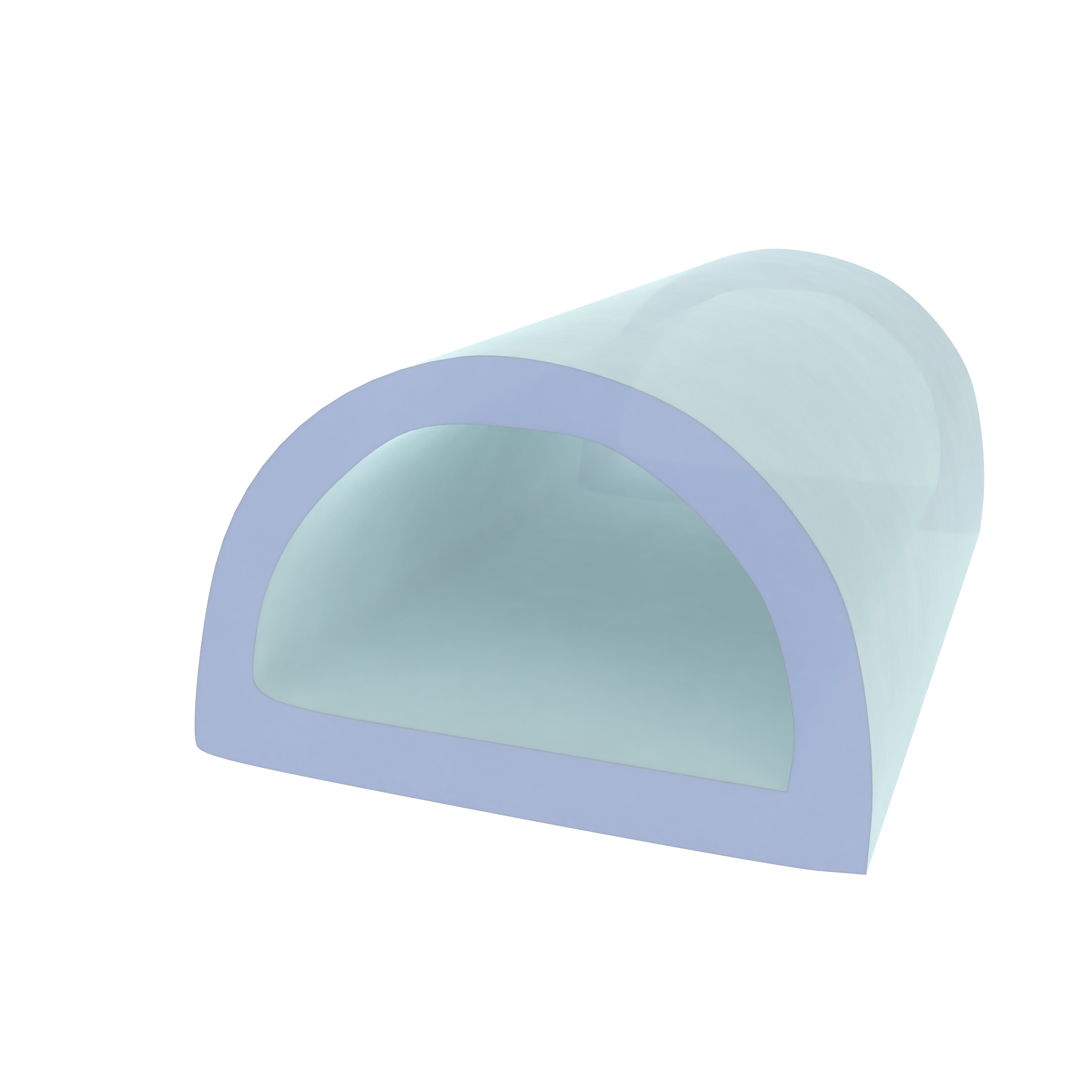 Anschlagdichtung mit Schlauch für Fenster | 6 mm Höhe | Farbe: transparent