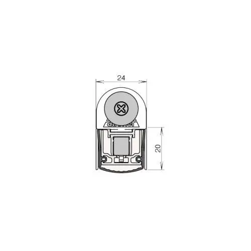 Schall-Ex Slide & Lock L-24/20 WS Absenkdichtung für Schallschutztüren | Länge: 708 mm