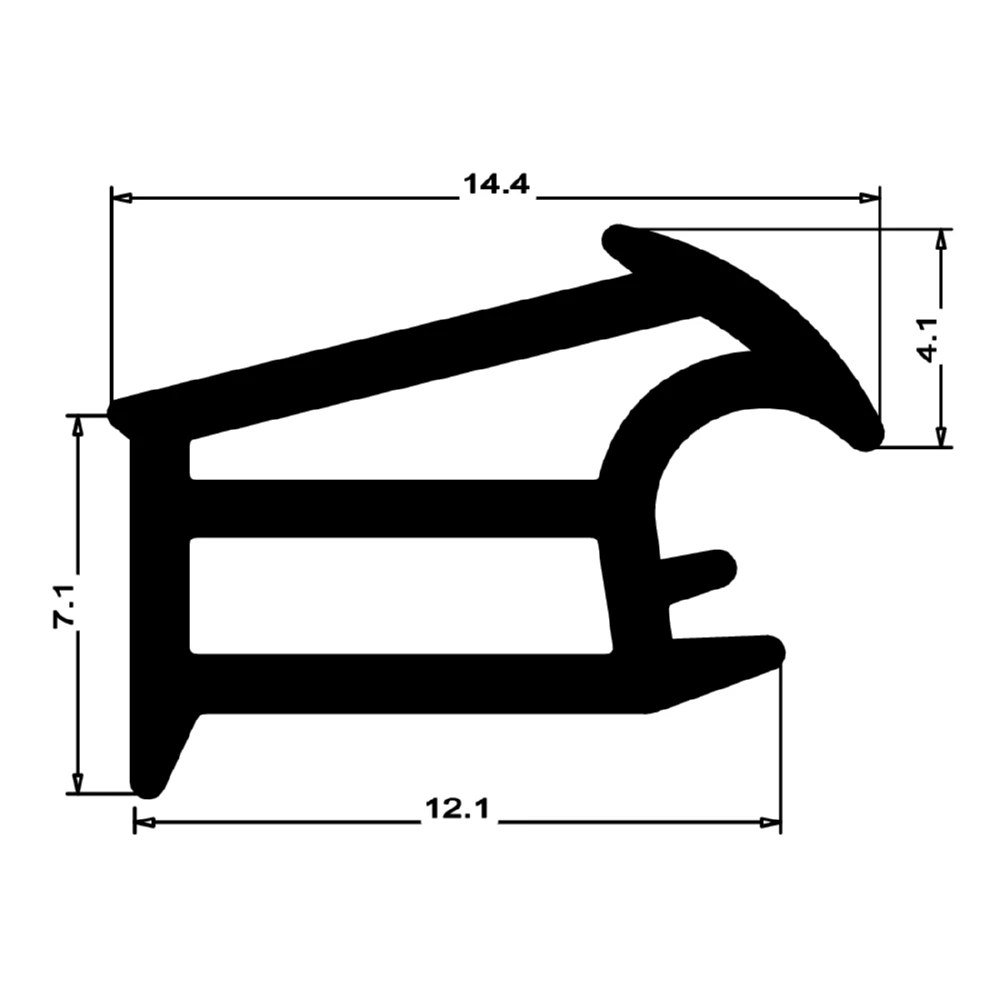 Stahlzargendichtung für Stahlzargen | 13 mm Höhe | Farbe: grau