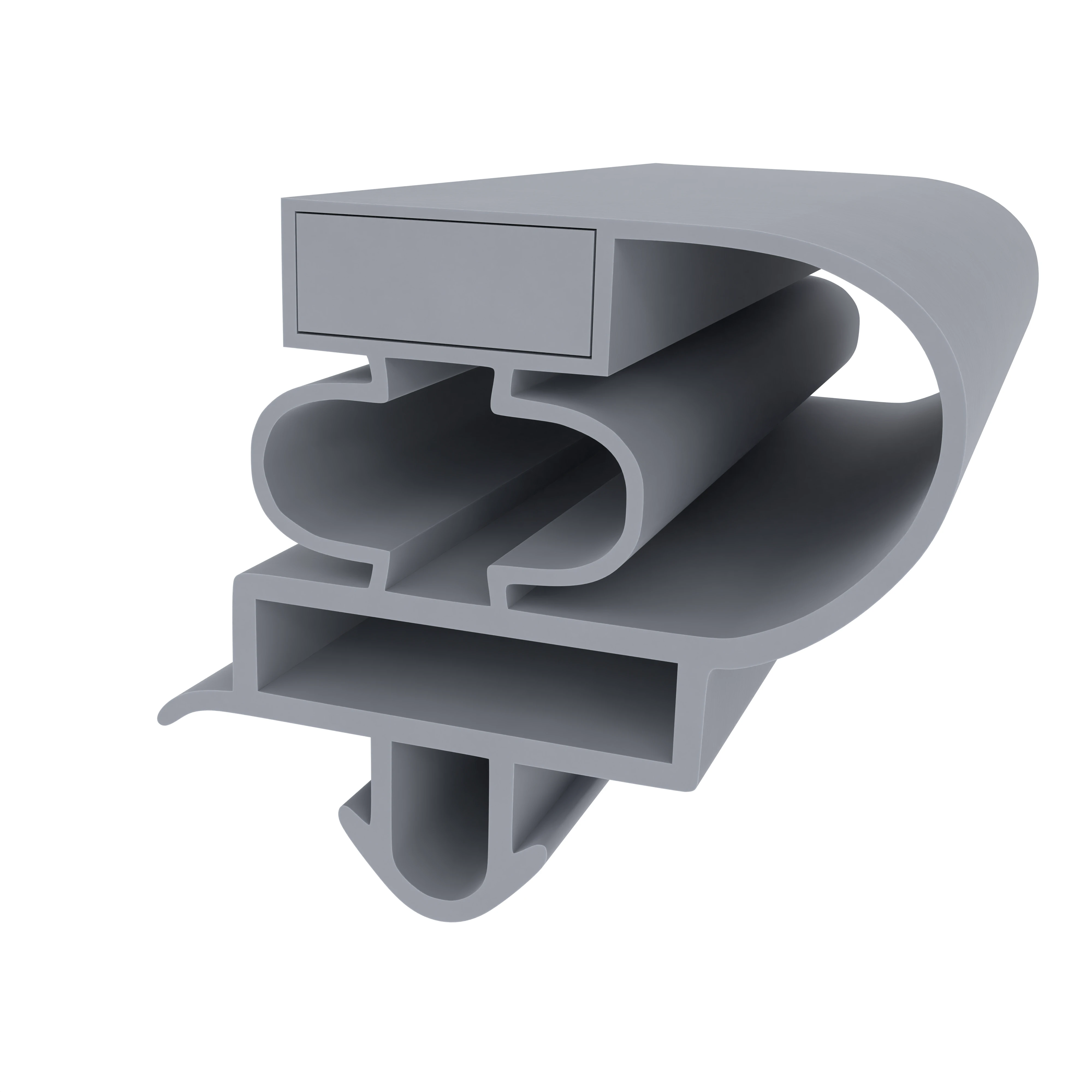 Kühlschrankdichtungsrahmen | 23,5 mm Höhe | Farbe: grau