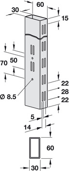 Beleuchtung - Verlängerungsleitung für Häfele Loox5 | Nennspannung: 24 V | Länge: 1000 mm