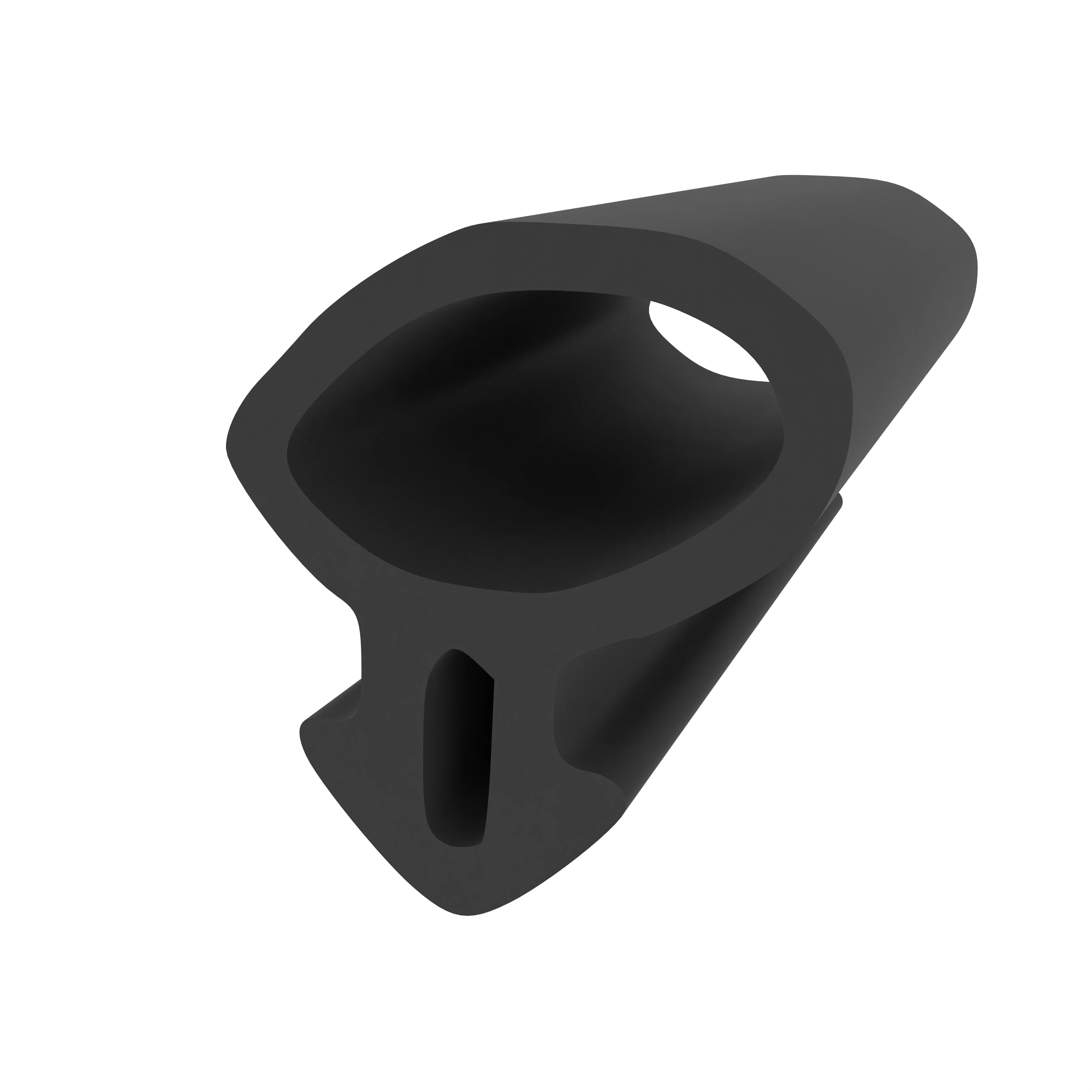 Anschlagdichtung mit Schlauch | 10 mm Höhe | Farbe: schwarz  Anschlagdichtung mit Schlauch | 10 mm Höhe | Farbe: schwarz