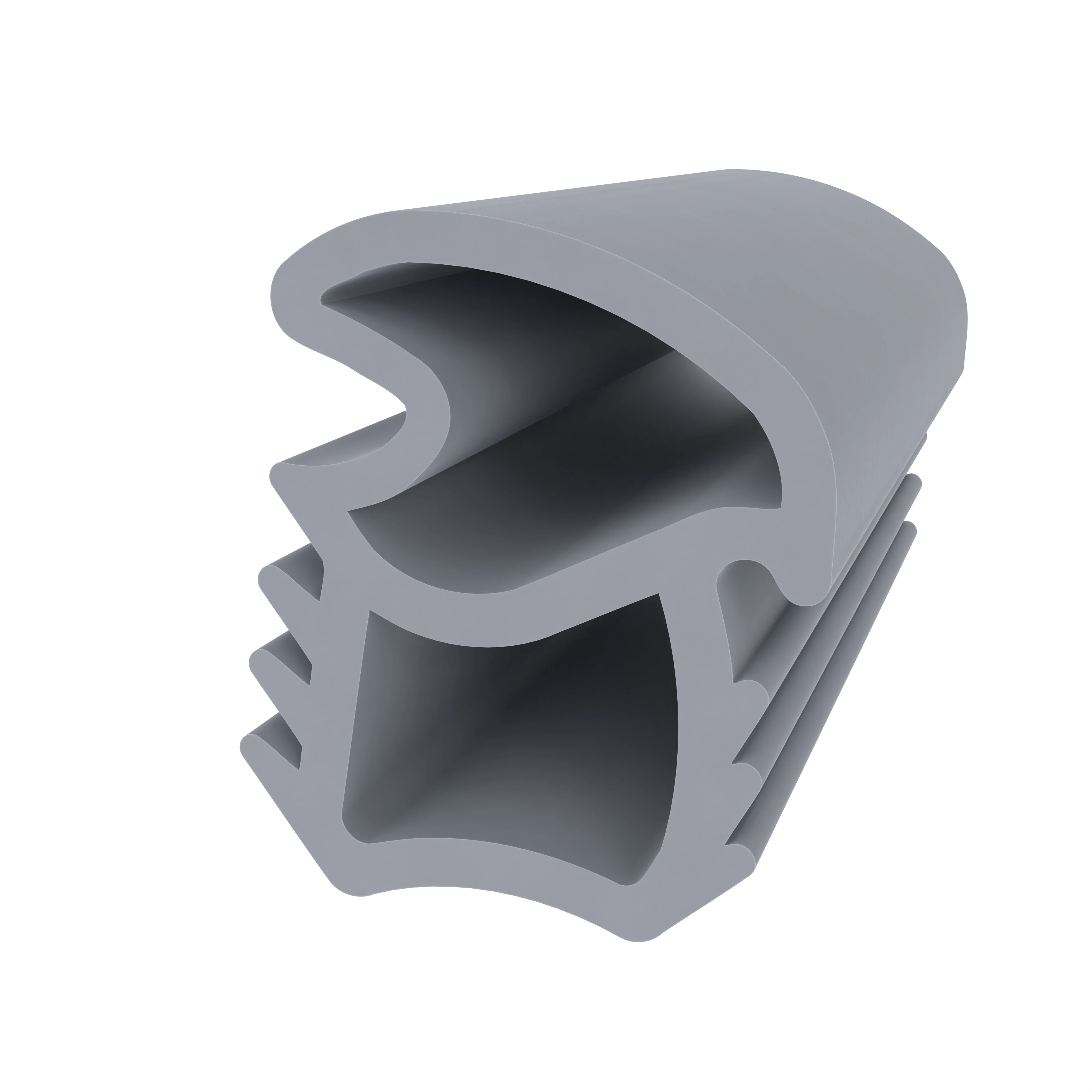 Türrahmen Dichtung - Stahlzargendichtung für Stahlprofile | 19 mm Breite | Farbe: grau