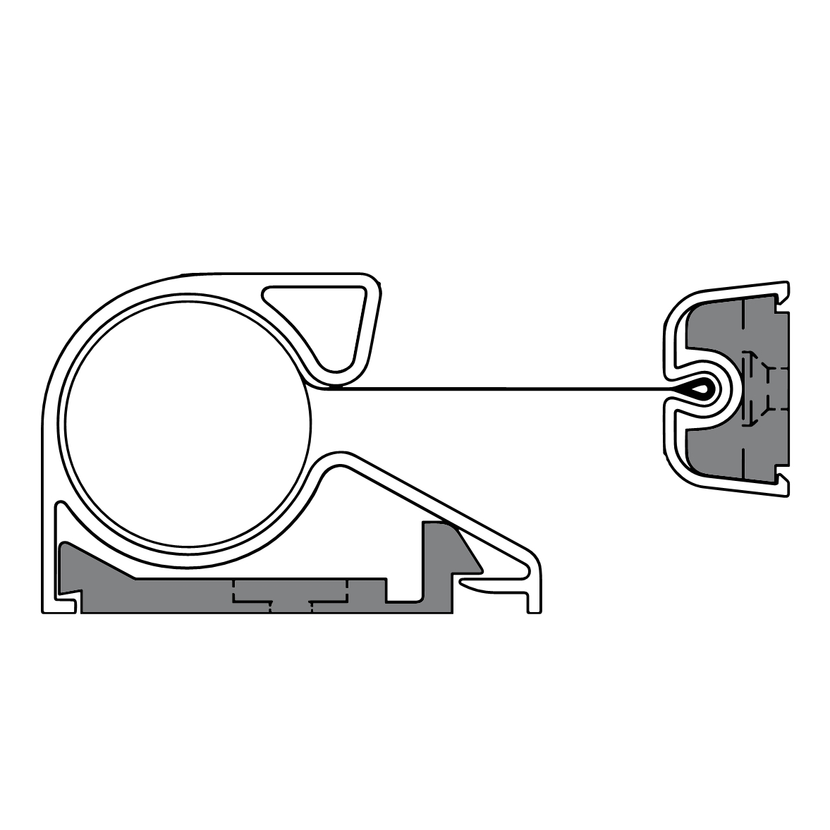 Fingerschutz für Rollosysteme | Länge: 1925 mm | Farbe: silber