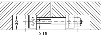 Arbeitsplattenverbinder | Bolzenlänge: 65 mm | Oberfläche: verzinkt