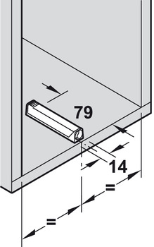 Adapterplatte für Druckschnäpper | Tip-On Langversion | Farbe: seidenweiß